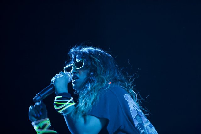 Rocking the Stage with Sunglasses