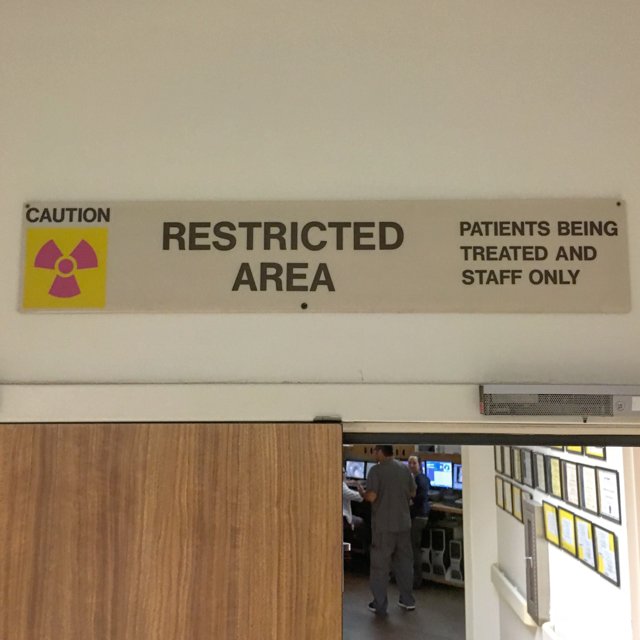 Restricted Area Sign at Long Beach Medical Center