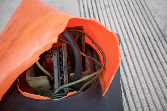 Orange Bag of Transportation Gear