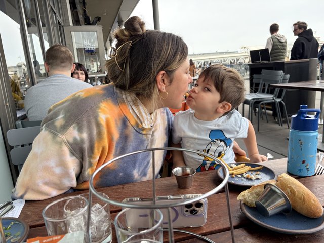 A Tender Moment Over Lunch