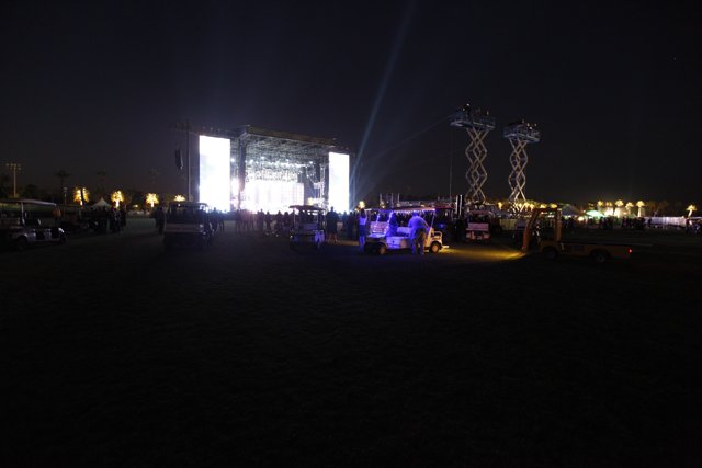 Lights and People Shining on Coachella Stage
