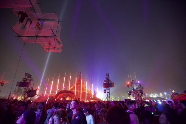 Festival Lights Illuminate the Night Sky