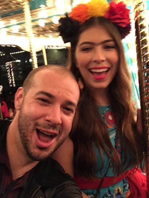 Carousel Selfie Fun with Lori and Dave