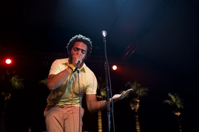 Yellow-Shirted Entertainer Rocks the Stage at Coachella