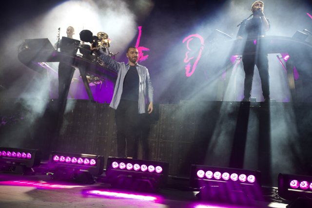 Sam Smith and his band take the stage at Coachella