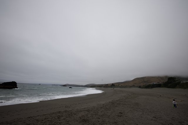 Overcast Summer Day at a Northern California Beach