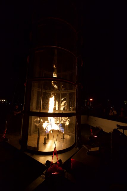 Blaze of Light in Glass Tower