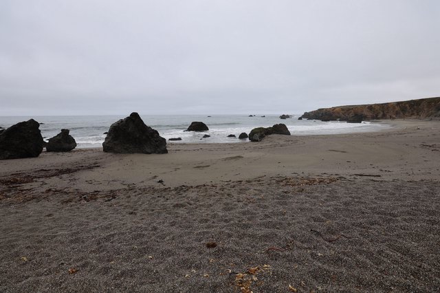 Moody Coastal Rocks at Schoolhouse Beach Low Tide