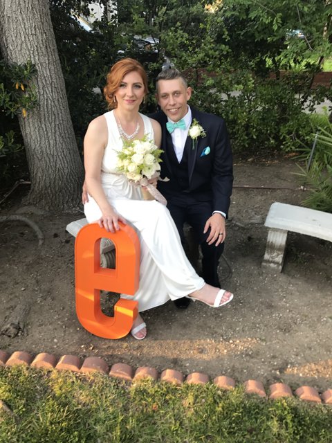 Artful Orange Wedding Letter