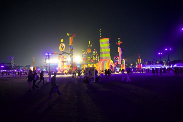 Neon Fantasy: Nighttime Revelries at Coachella 2024