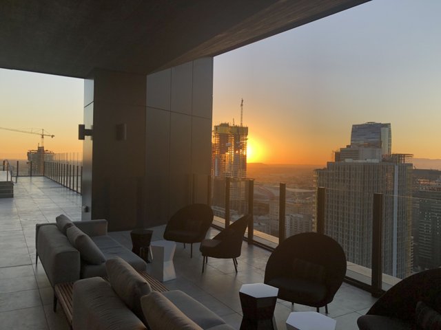 Rooftop Living: Sunset in the Las Vegas Metropolis