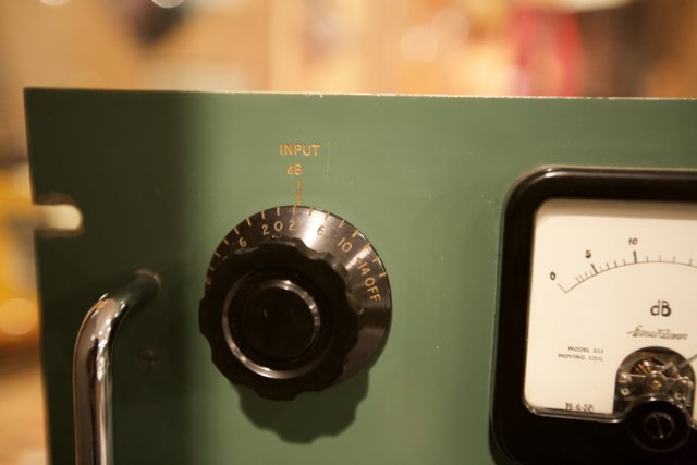 Gauging the Wheel: A Close-up of a Green Box's Meter