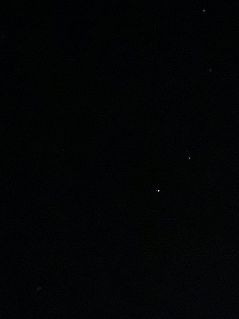 Lunar and Venus in Starry Night Sky