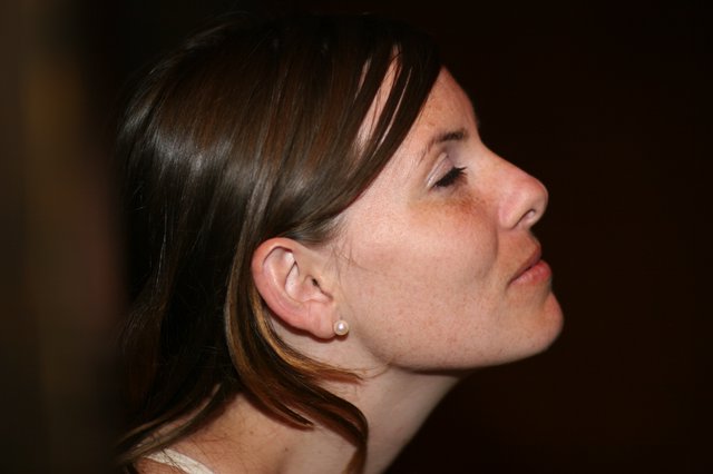 Elegant Profile Portrait of a Woman in Repose