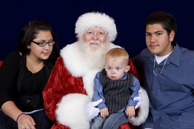 A Merry Christmas with Santa and Two Children
