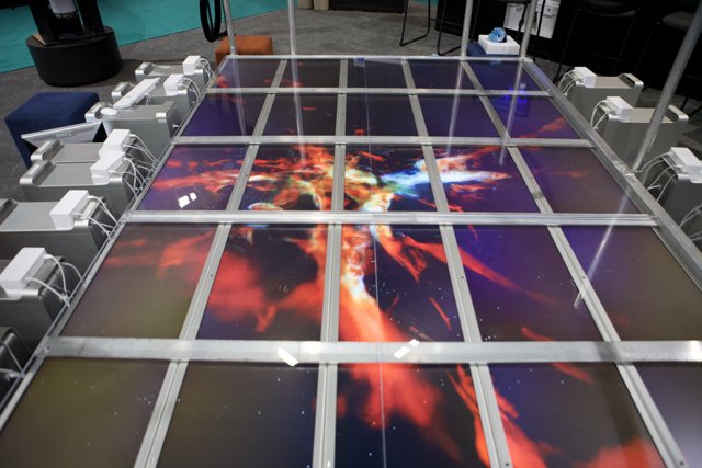 Artistic Tabletop: A Painting on Glass