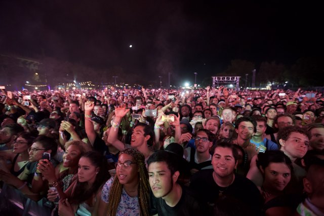 Crowd's Energy at Night Sky Concert