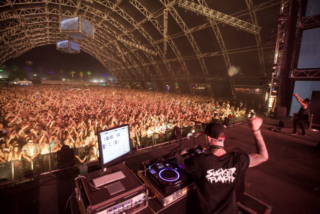 DJ's Hands Up at Coachella Concert