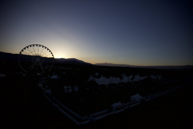 Ferris Wheel Silhouette at Sunset