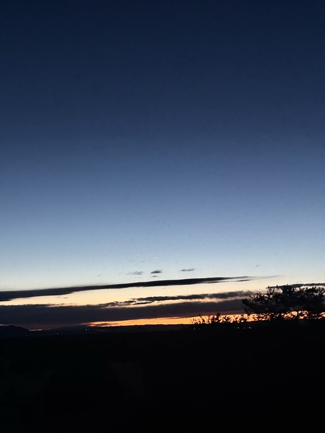 Twilight Gradient Over Desert Landscape at Dusk