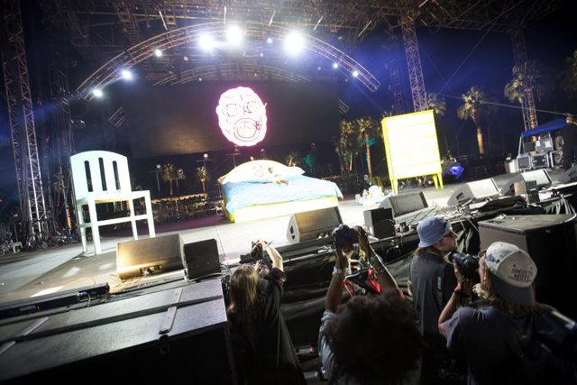 Stage Lights and Crowds at Coachella 2015