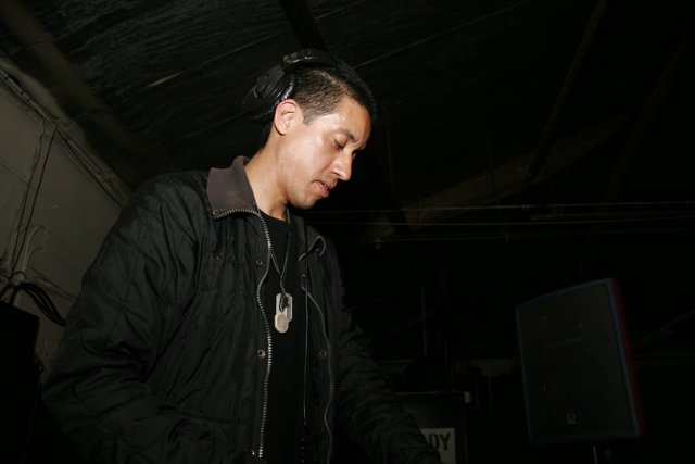 DJ Raul R on the turntables