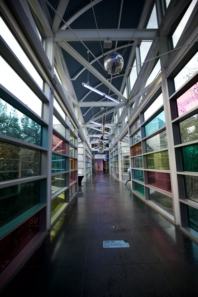 Modern Glass Corridor at Chabot Space Center
