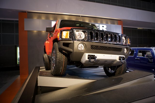 Red Jeep on Display at LA Auto Show