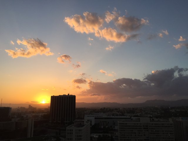 Sunset over Haiti's Cityscape