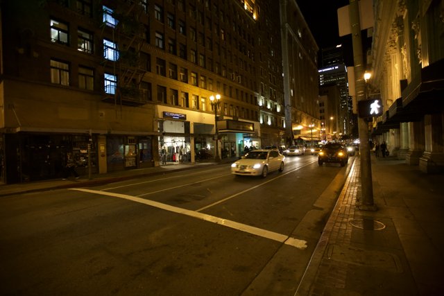 Nighttime Traffic Jam in Metropolis