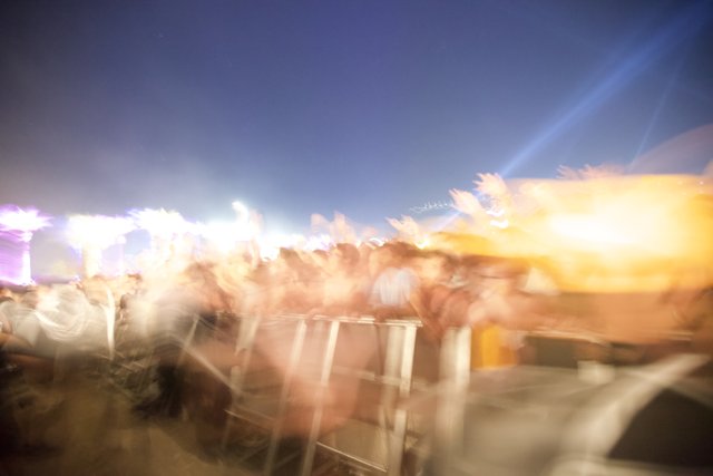 Blurred Atmosphere at Coachella Concert