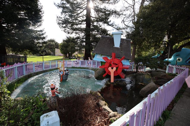 Whimsical Miniature Waterway at Storybook Amusement Park