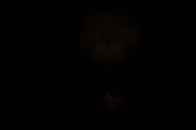 Illuminated Balloon in the Night Sky