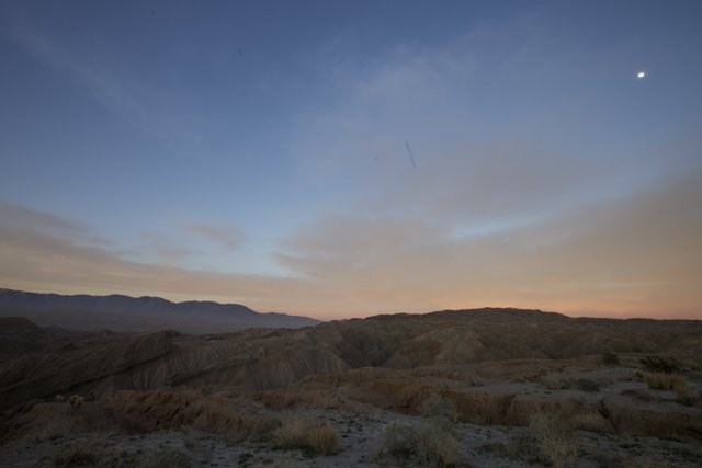Moonset over Anza Borrego Desert