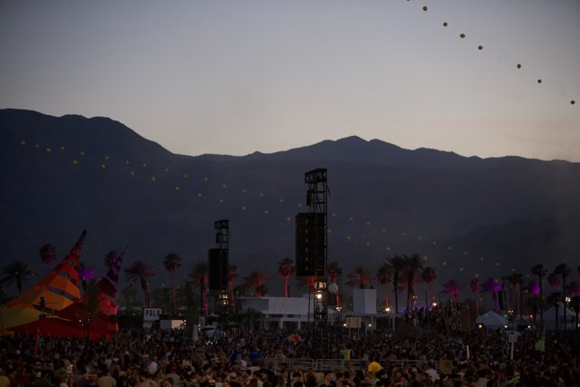 Coachella Concert with a Mountain View