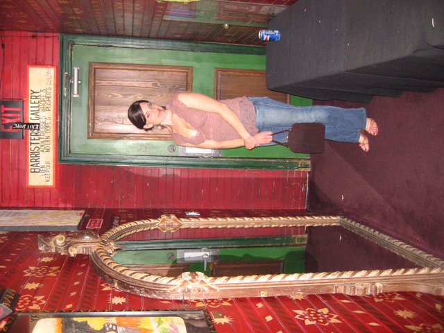 Woman Posing at Barristers Gallery Entrance 2006
