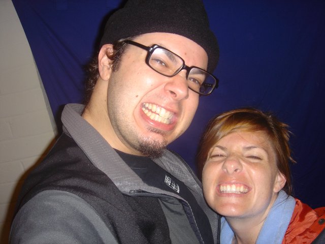 Dave and Penelope Making Silly Faces Together
