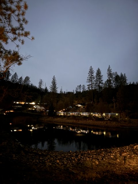 Nighttime Serenity at the Lake