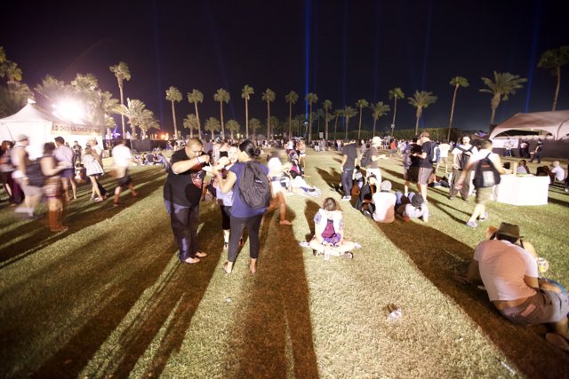 Nighttime Gathering on the Coachella Lawn