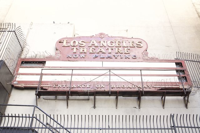 Los Angeles Theatre Sign on Building