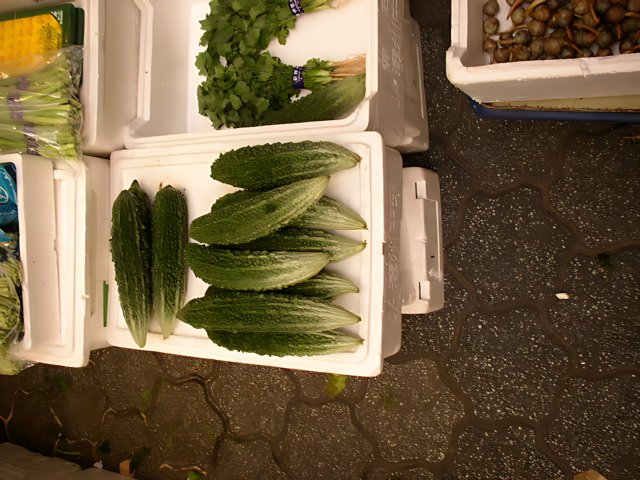 Fresh Vegetable Display on Sidewalk in Tokyo