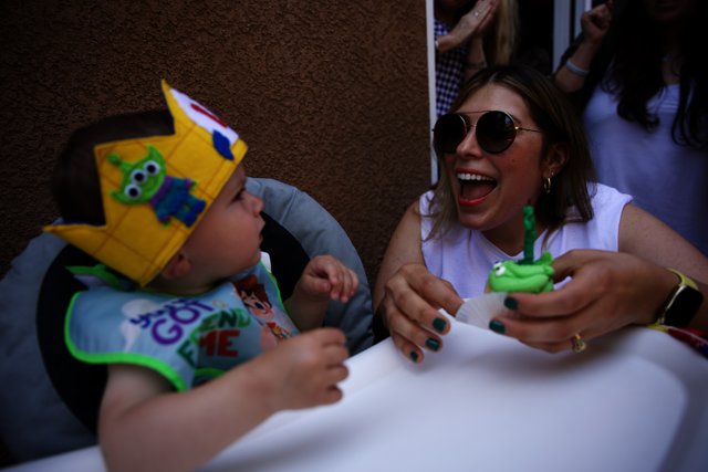 Queen Mom and Her Little Prince at Wesley's First Birthday Bash