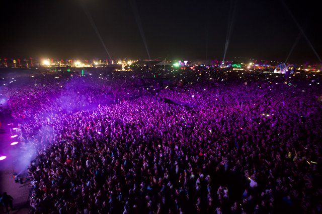Night Sky Lights Up at Coachella Music Festival