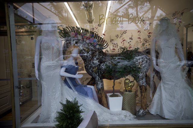 Bridal Box Wedding Dress Shop Window Display