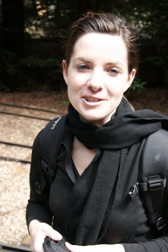 Woman in Black Exploring San Francisco Outdoors