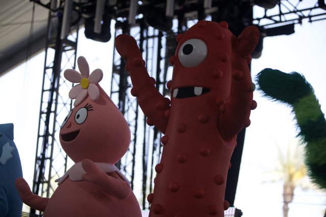 Cartoon Characters Take Over Cochella Stage
