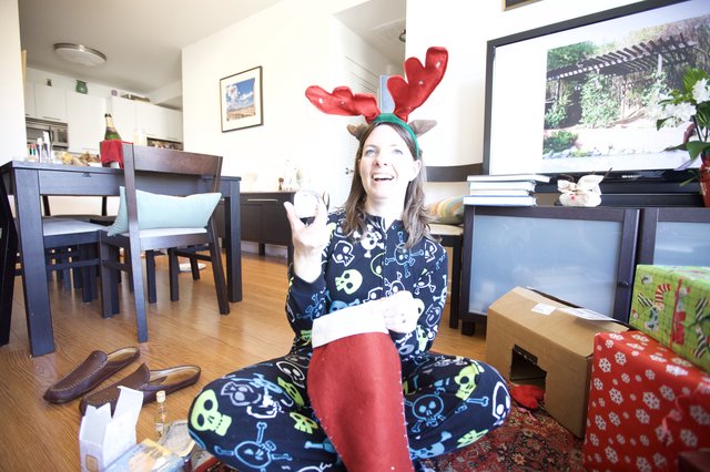 Christmas Morning Reindeer Pajamas and Holiday Cheer