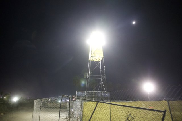 Moonlit Vigil: The Coachella Water Tower