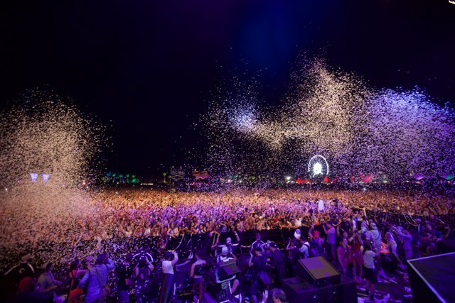 Confetti Celebration at Coachella Concert