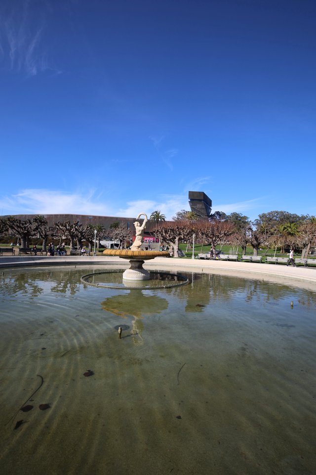 Sculptural Fountain at de Young Museum in Golden Gate Park